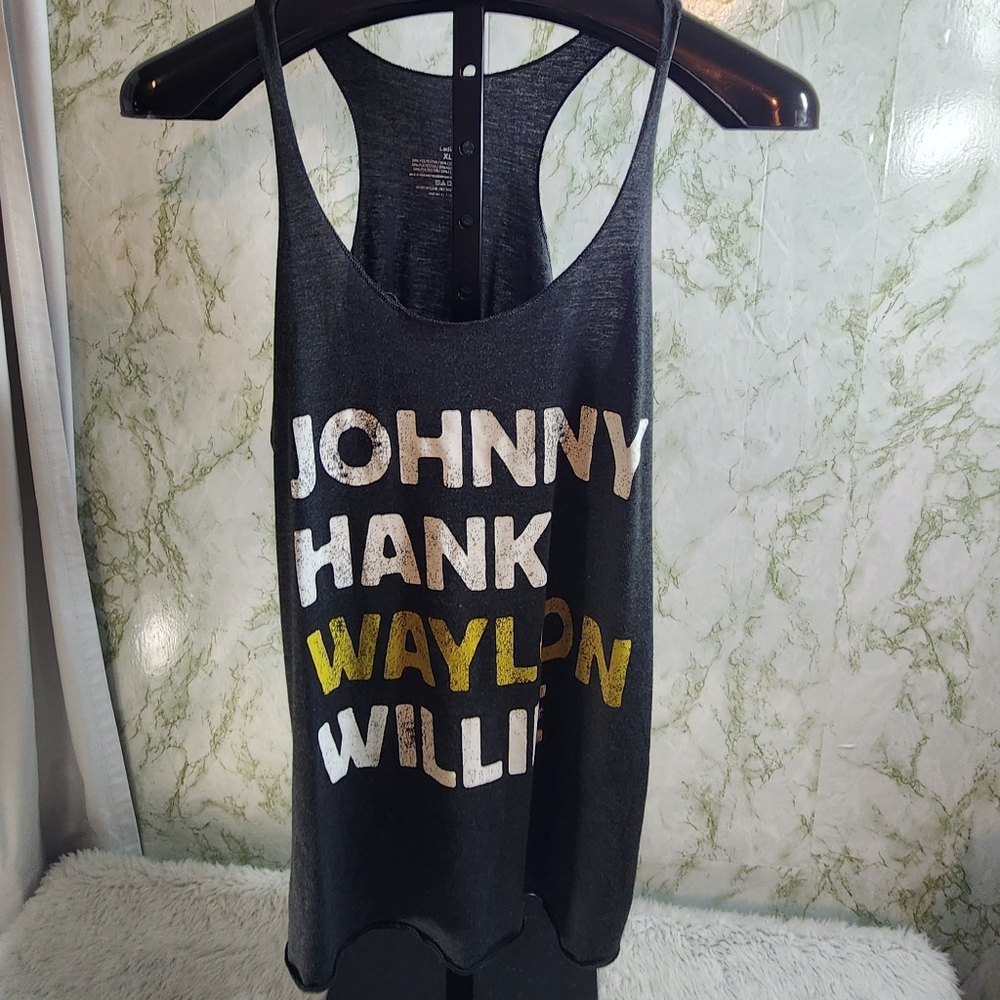 Johnny Hank Waylon Willie Racer Back Tank